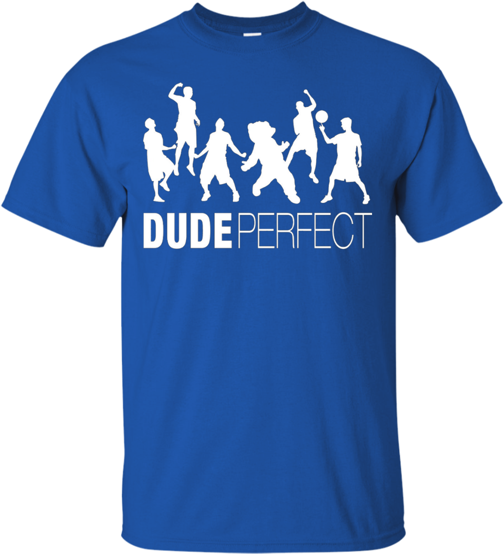 Dude Perfect Blue Tshirt Design PNG