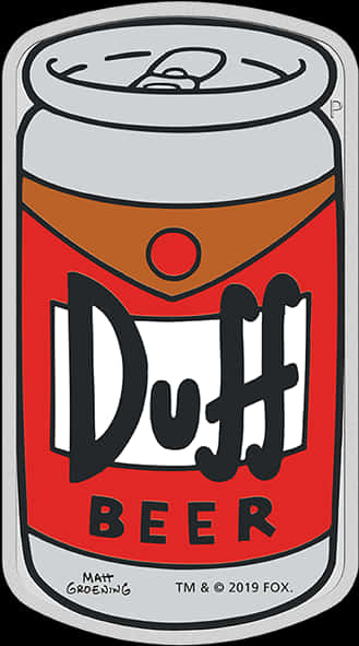 Duff Beer Can Illustration PNG