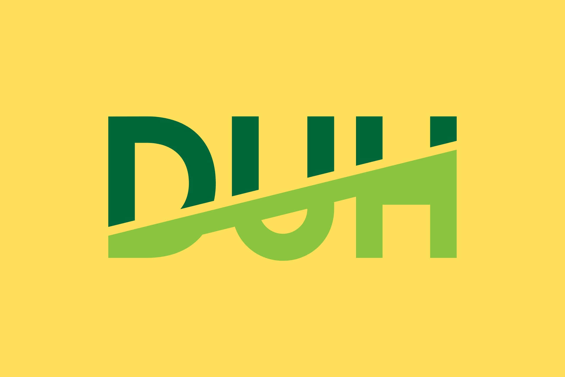 Download Duh Word Graphic Yellow Background Wallpaper | Wallpapers.com