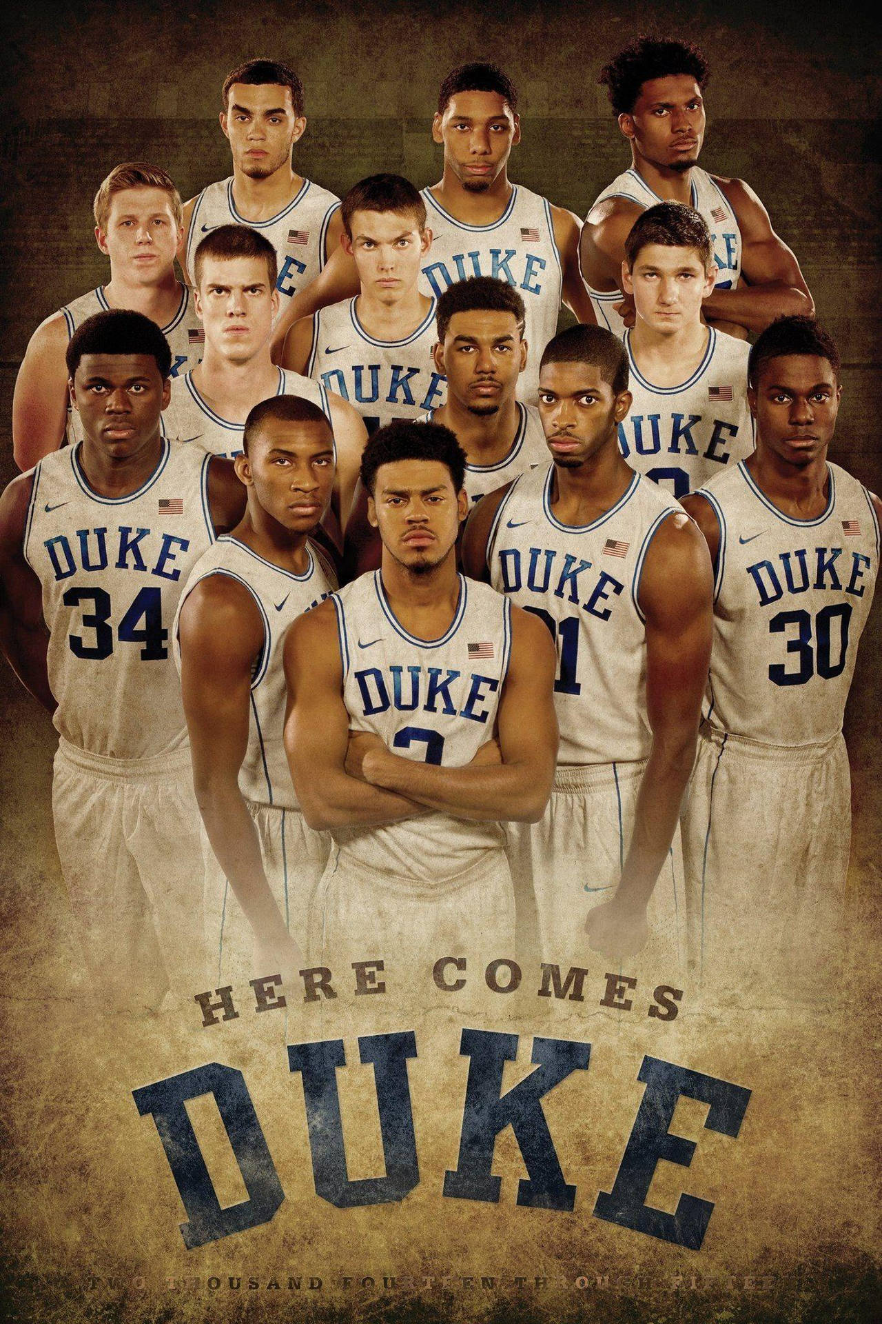 Duke Blue Devils Basketball Team Wallpaper