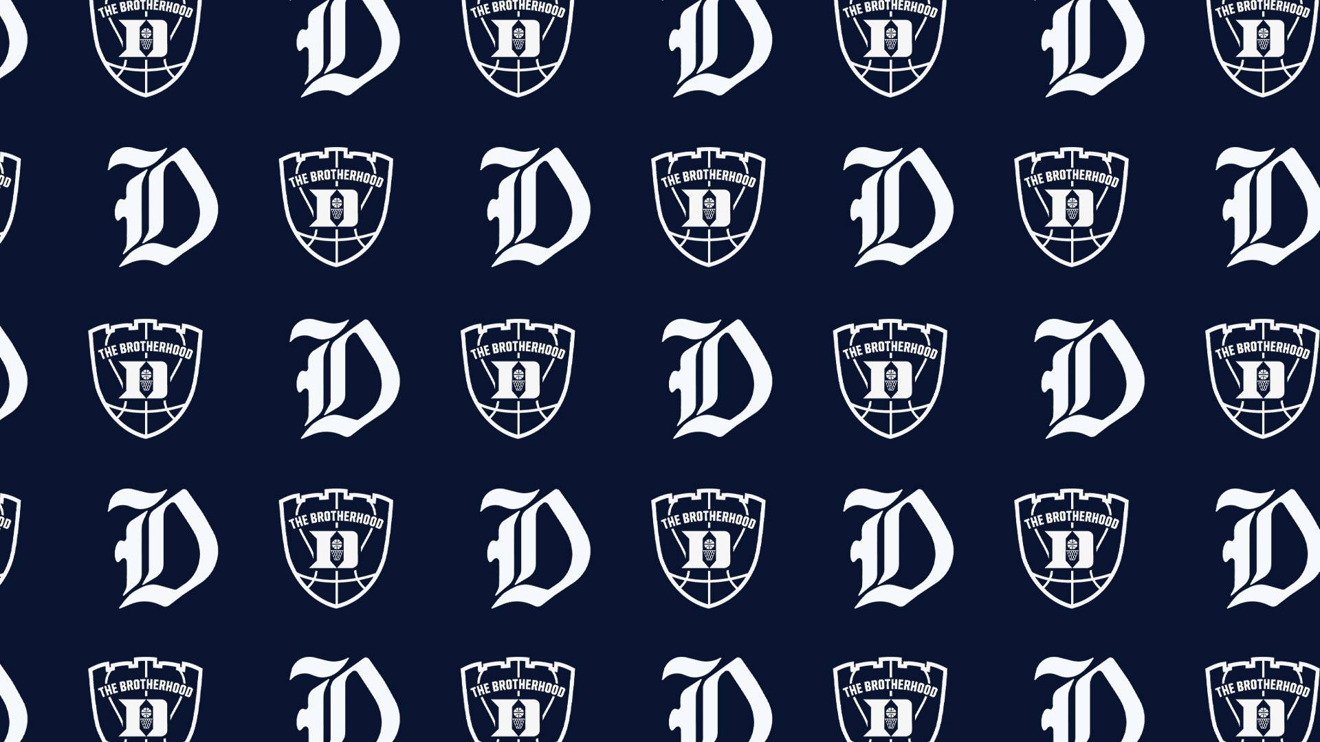 "Iconic Duke Blue Devils University logo on unique patterned background" Wallpaper