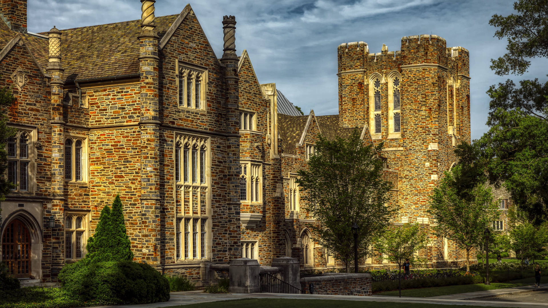 Duke University Law School er beliggende i en skovagtig skønhed. Wallpaper