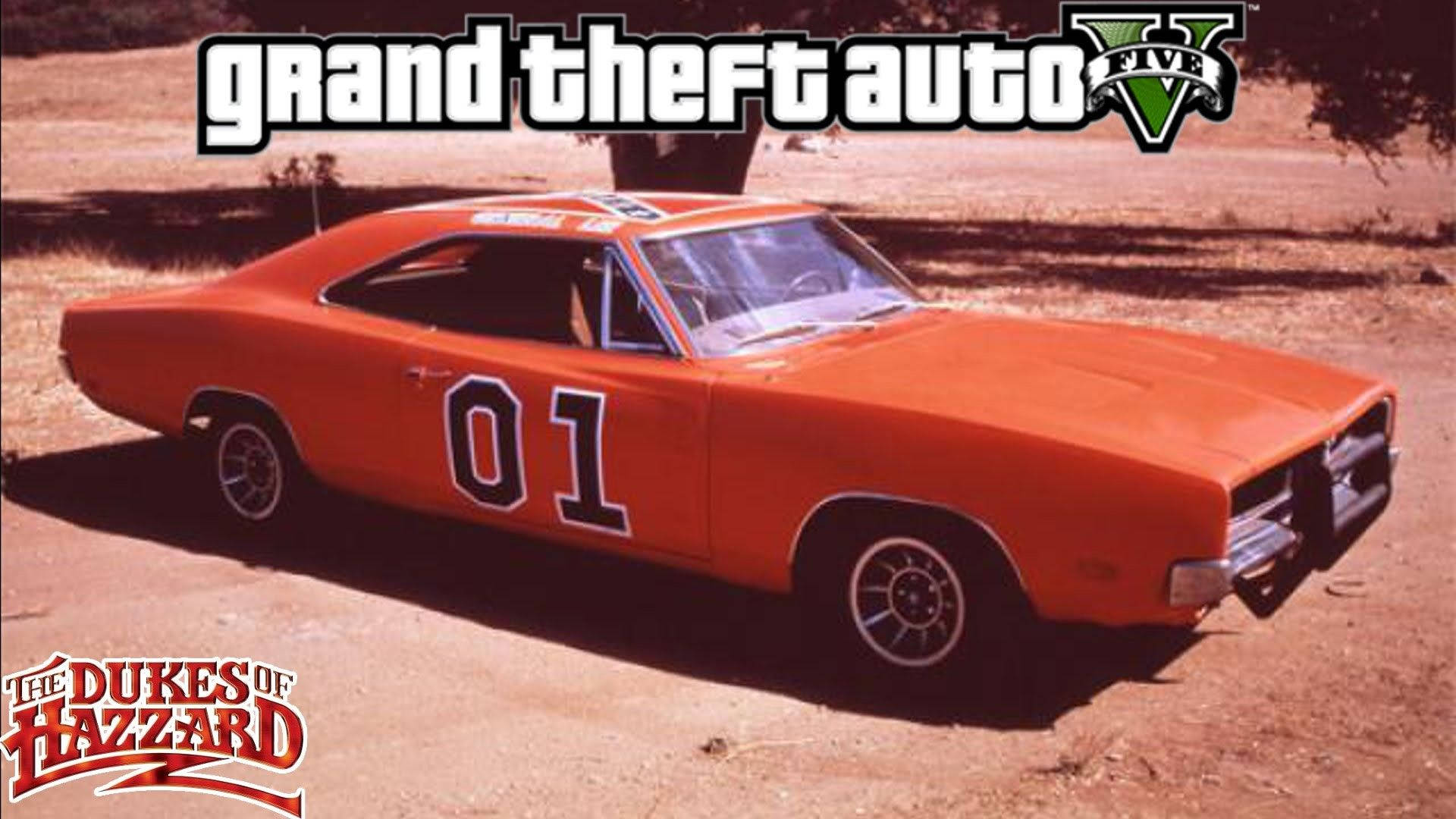 A Red Car With The Words Grand Theft Auto Gta Wallpaper