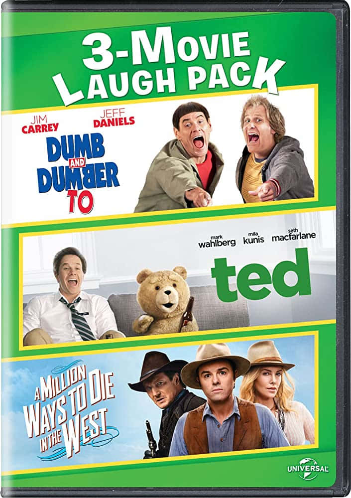 A Dvd With Three Movies, Including Ted And Dumb Dumber