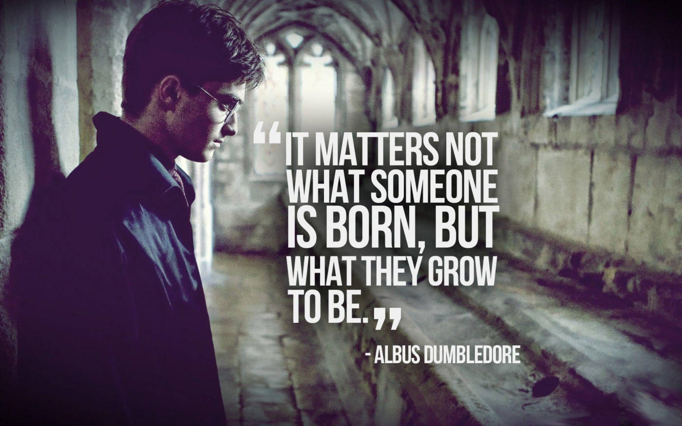 Dumbledore Quote With Harry Potter iPad Wallpaper