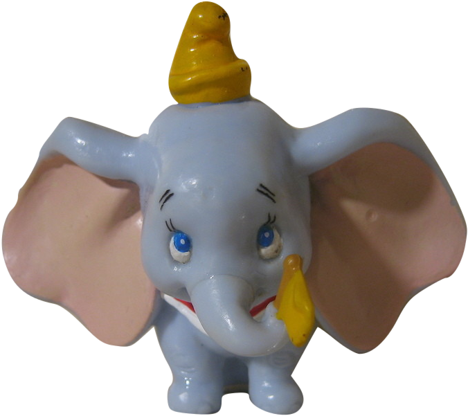 Dumbo Figurinewith Yellow Hat PNG