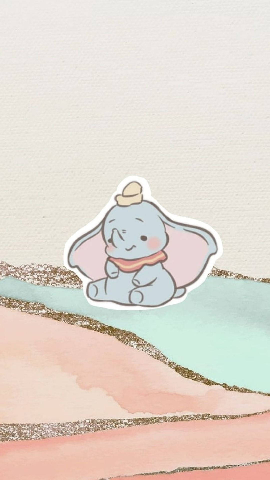 Dumbo In Pastel Background Wallpaper