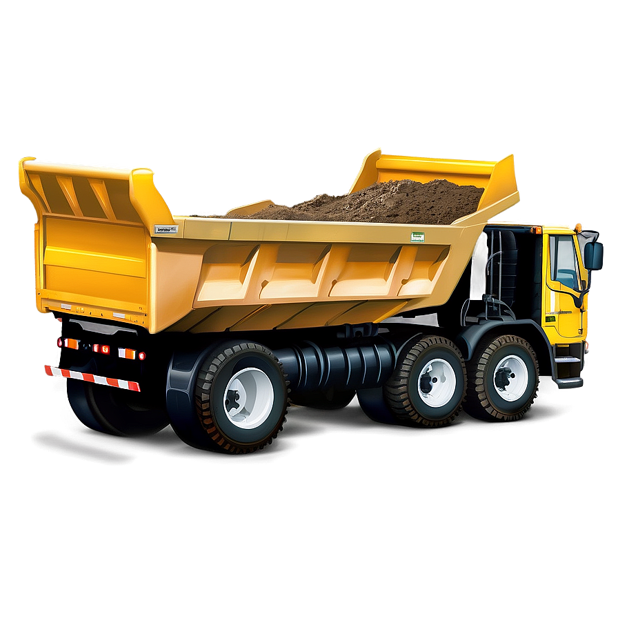 Dump Truck Loading Dirt Png 05042024 PNG
