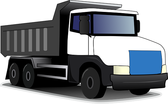 Dump Truck Vector Illustration PNG