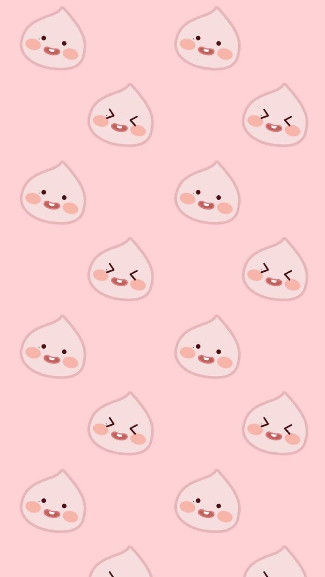 Dumplings Mønster Pastel Pink Baggrund Wallpaper