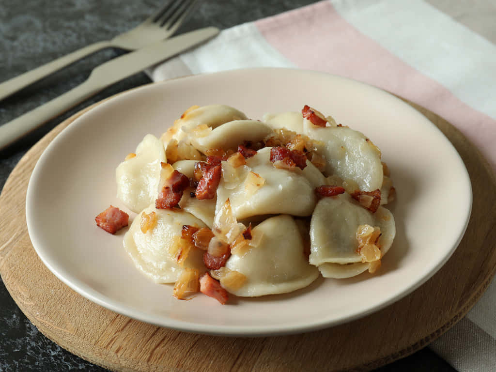 Dumpling Dengan Topping Bacon Wallpaper