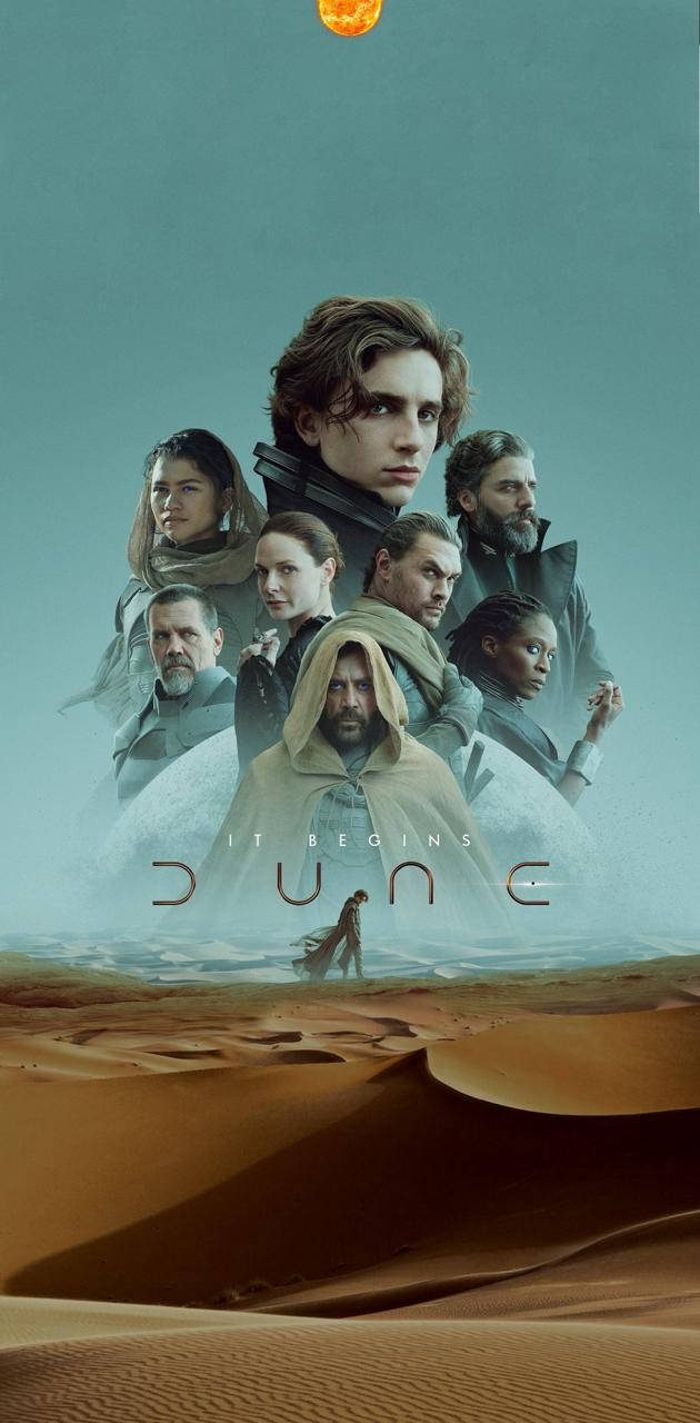 Locandina Del Film Del Cast Principale Di Dune 2021 Sfondo