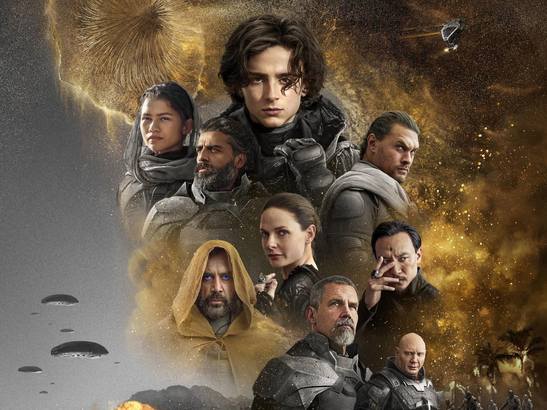 Pósterde Los Personajes Principales De Dune 2021. Fondo de pantalla