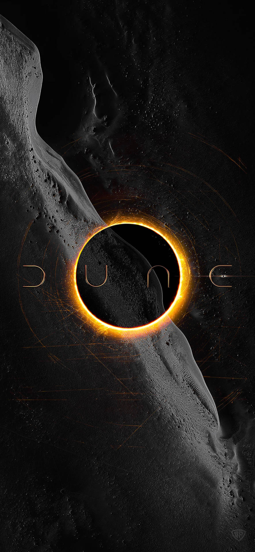 Dune2021 Film Poster Mit Mondfinsternis Wallpaper