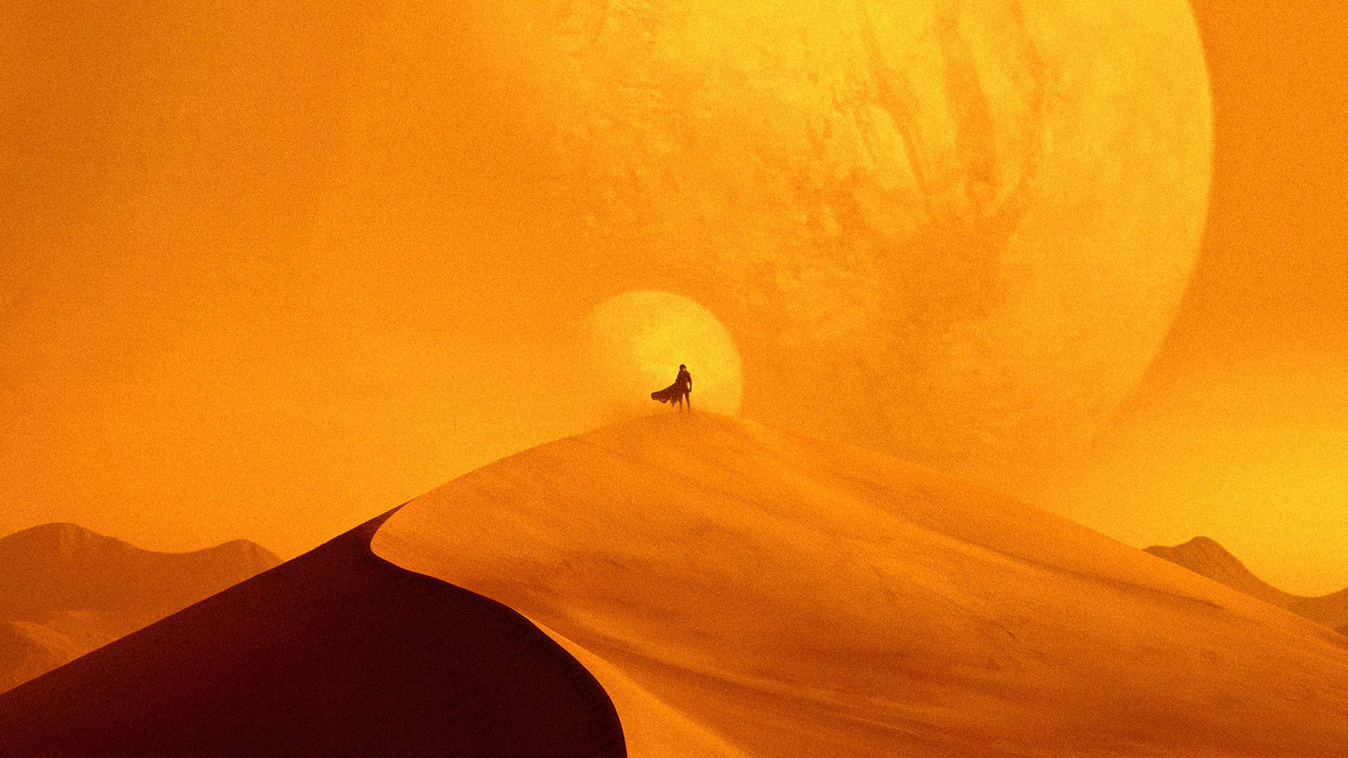 Dune2021 Varm Sand Öken Wallpaper