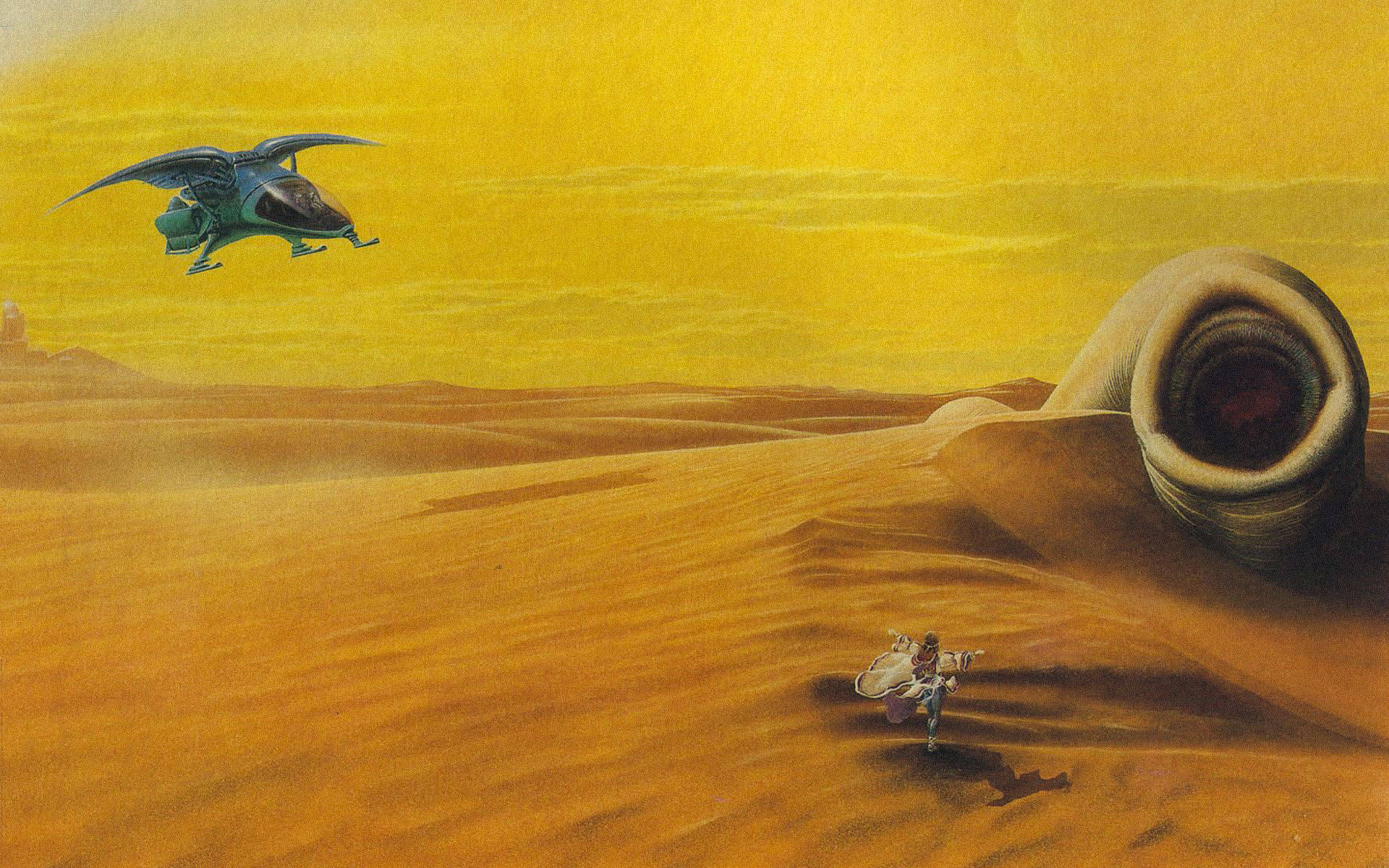 Evocative Run Through The Expanse of Dune Wallpaper