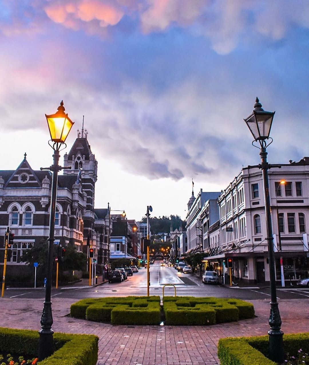 Dunedin Cityscapeat Dusk Wallpaper