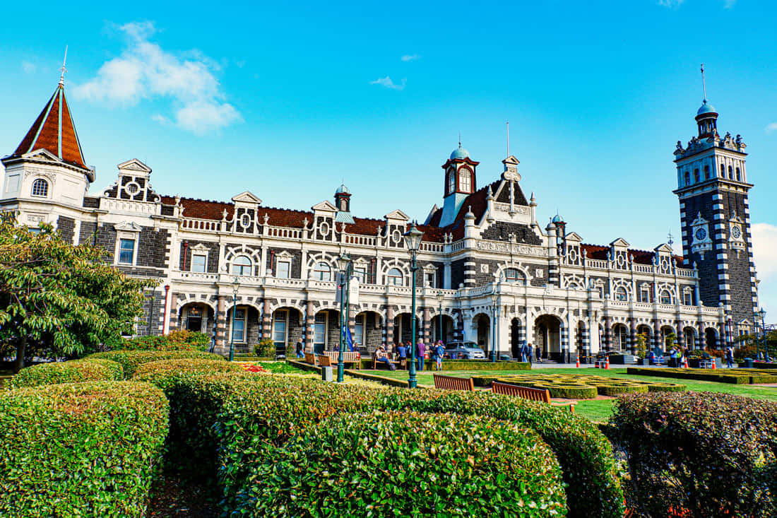 Dunedin Railway Station New Zealand Wallpaper