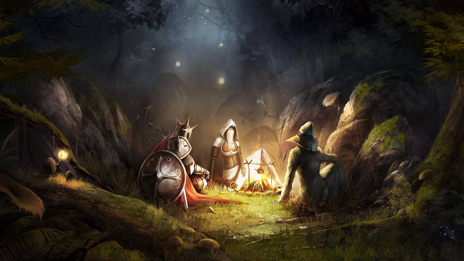 Dungeons And Dragons Heroes Camping Wallpaper