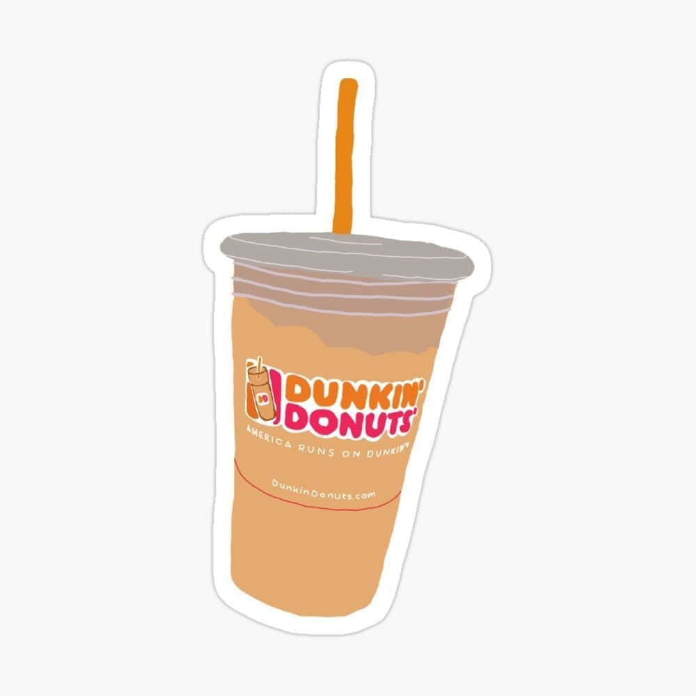 Njutav Din Dag Med En Läcker Kaffe Och Donut Från Dunkin' Donuts.