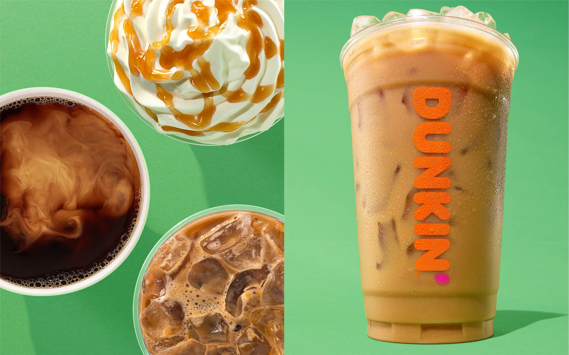 Dunkin Donuts Iced Coffee Selections Wallpaper