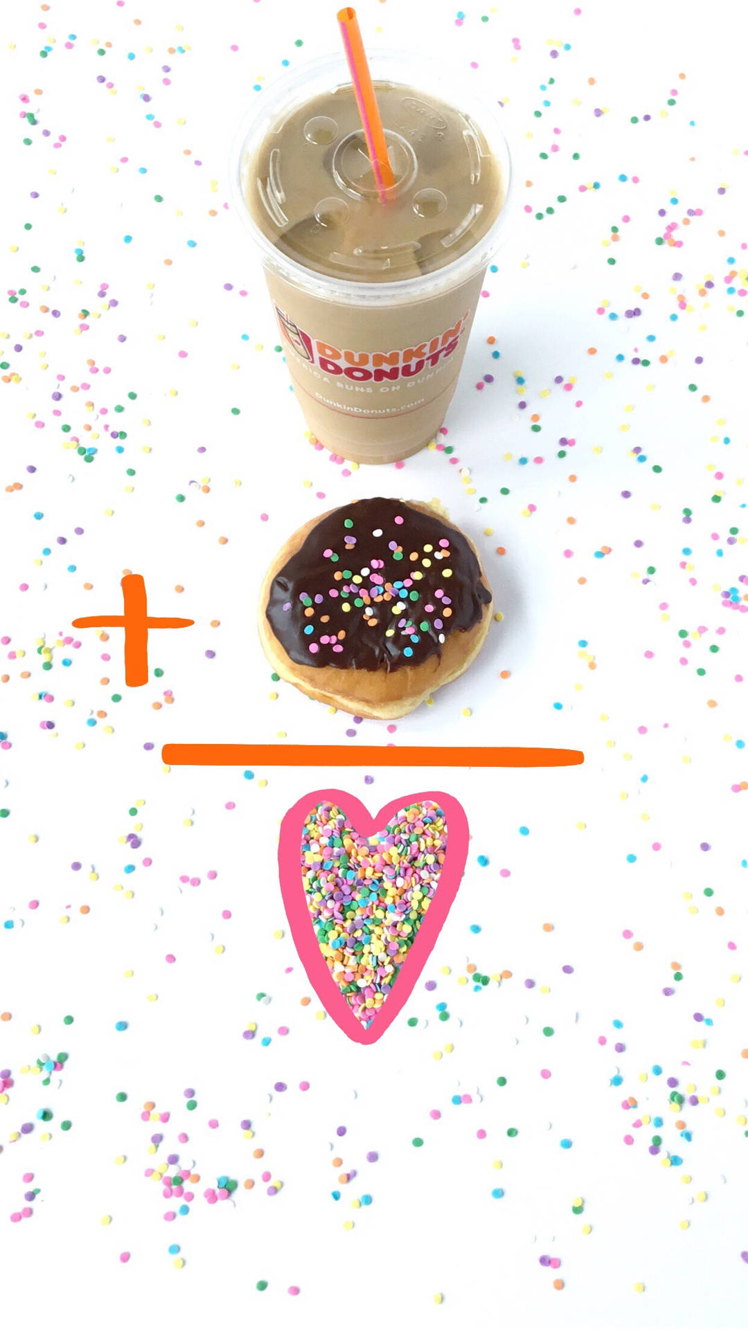 Dunkin Donuts Love In Sprinkles Wallpaper