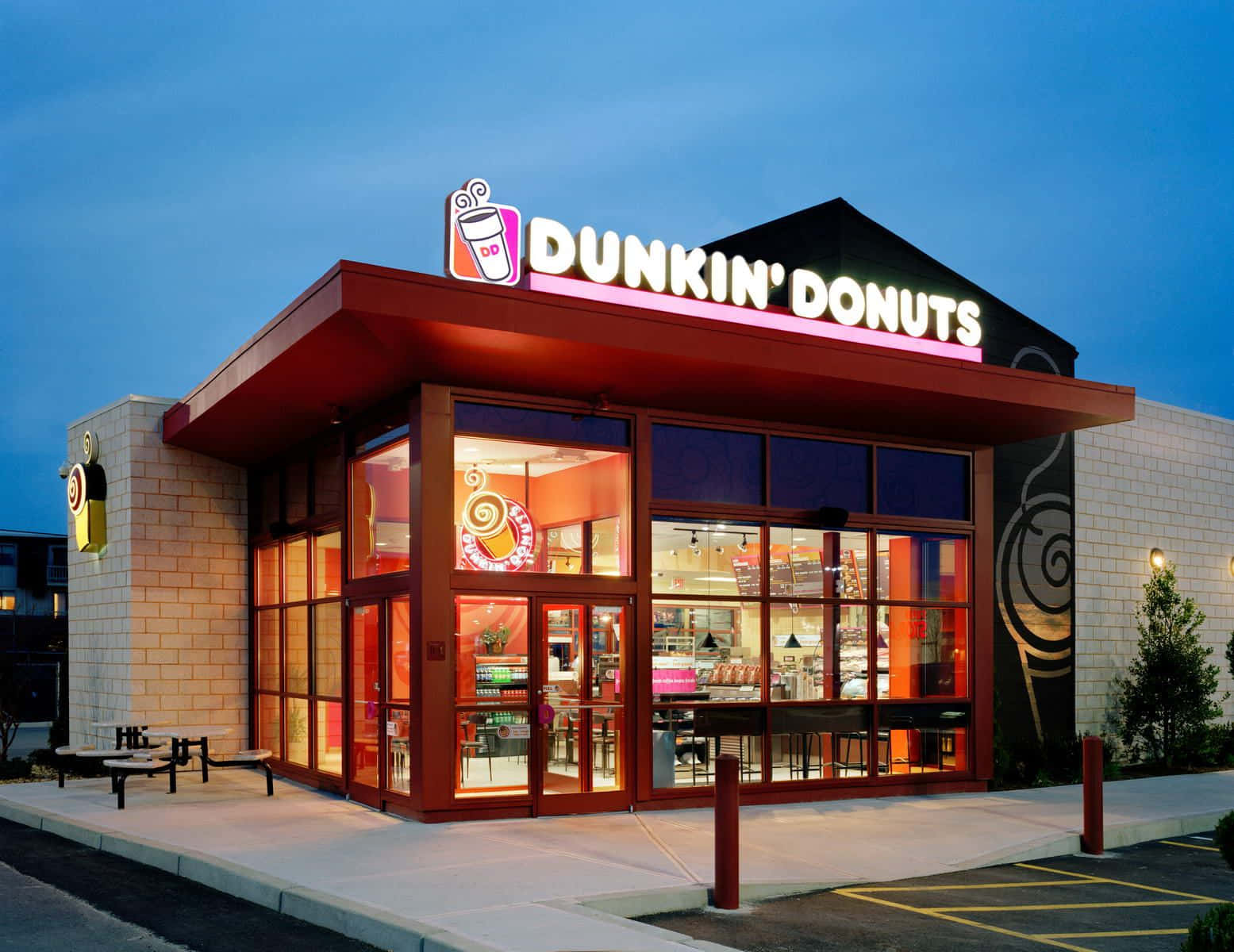 Enjoy your favorite Dunkin' coffee and donut!