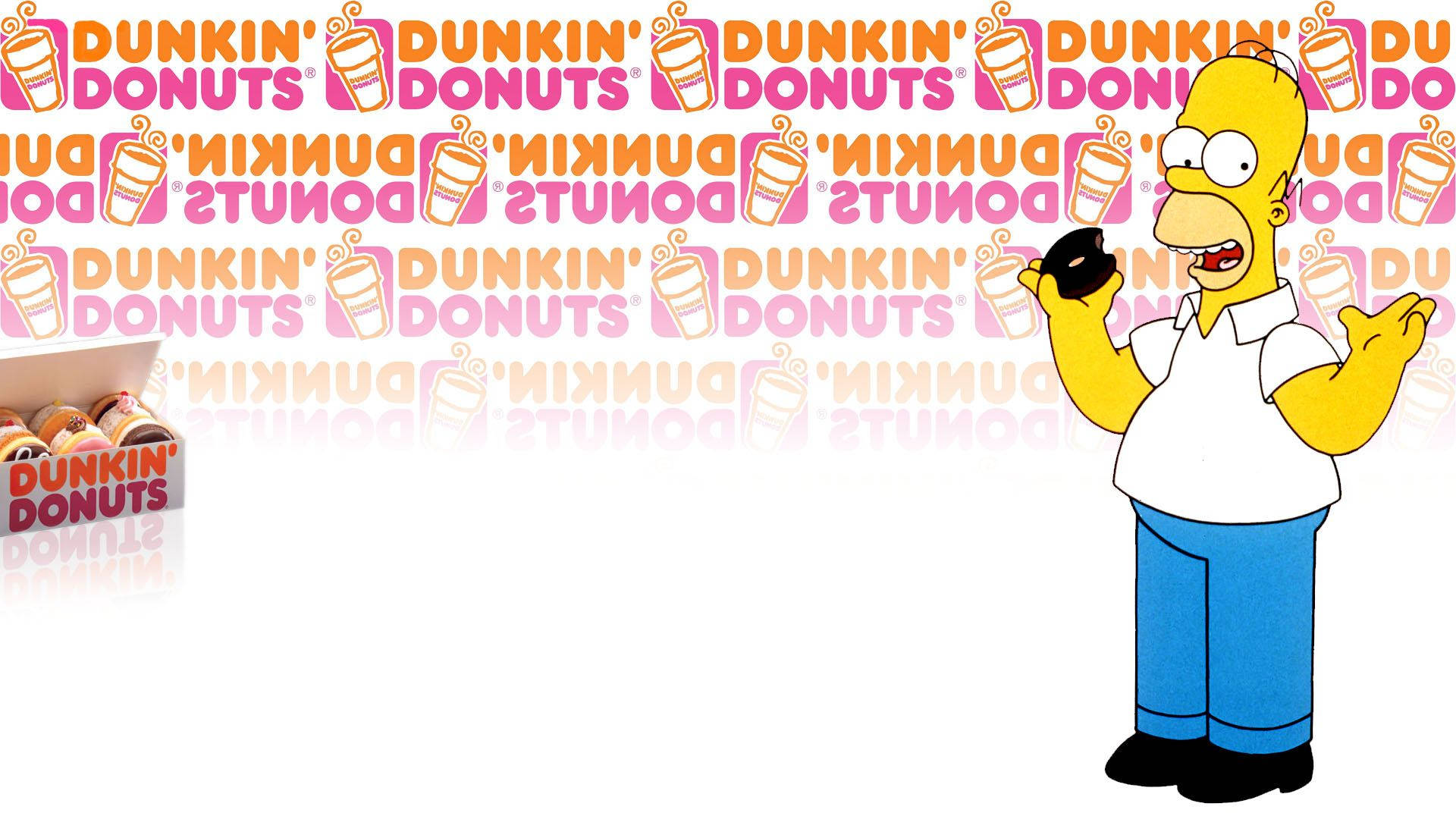 Dunkin Donuts With Homer Wallpaper