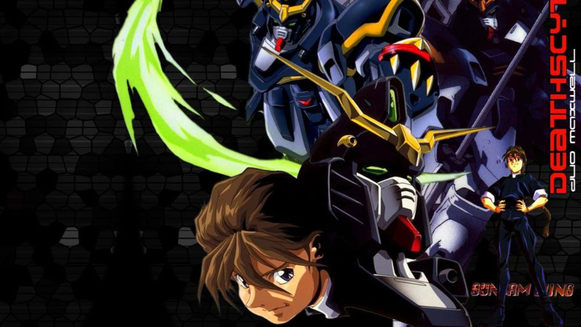 Duo Maxwell in action – Gundam Pilot of Deathscythe Wallpaper