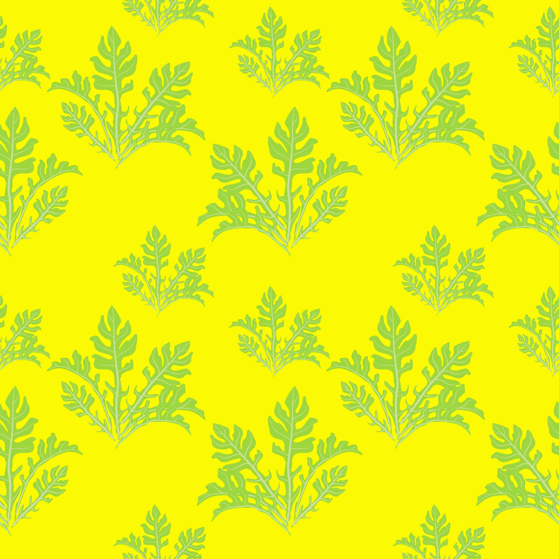 Elegant Duplicitous Leaves Pattern Wallpaper