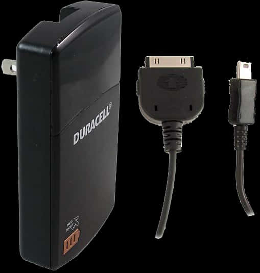 Duracell Phone Chargerand Cables PNG
