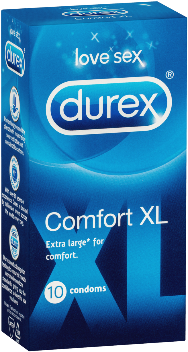 Durex Comfort X L Condoms Pack PNG