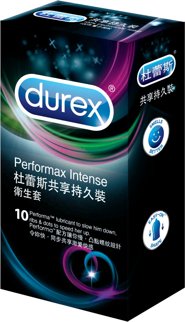 Durex Performax Intense Condom Pack PNG