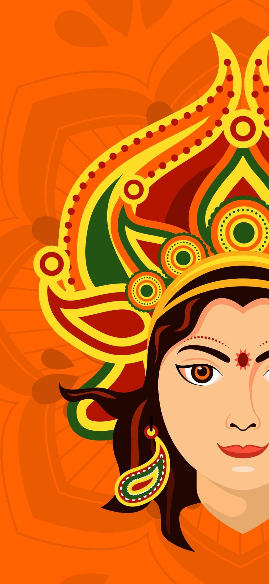 Ilustraçãoda Deusa Durga. Papel de Parede