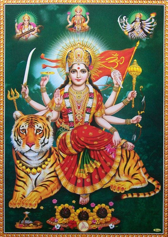 Durga Goddess Santoshi Maa Background
