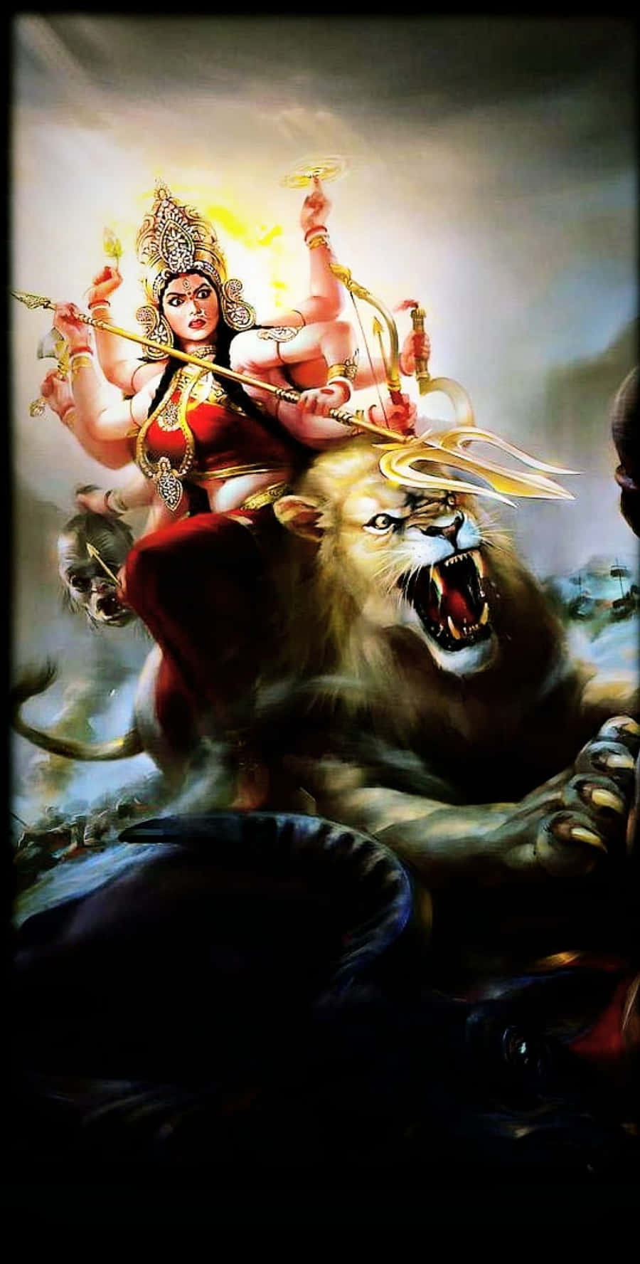 Kriegerischegöttin Durga Maa Bild