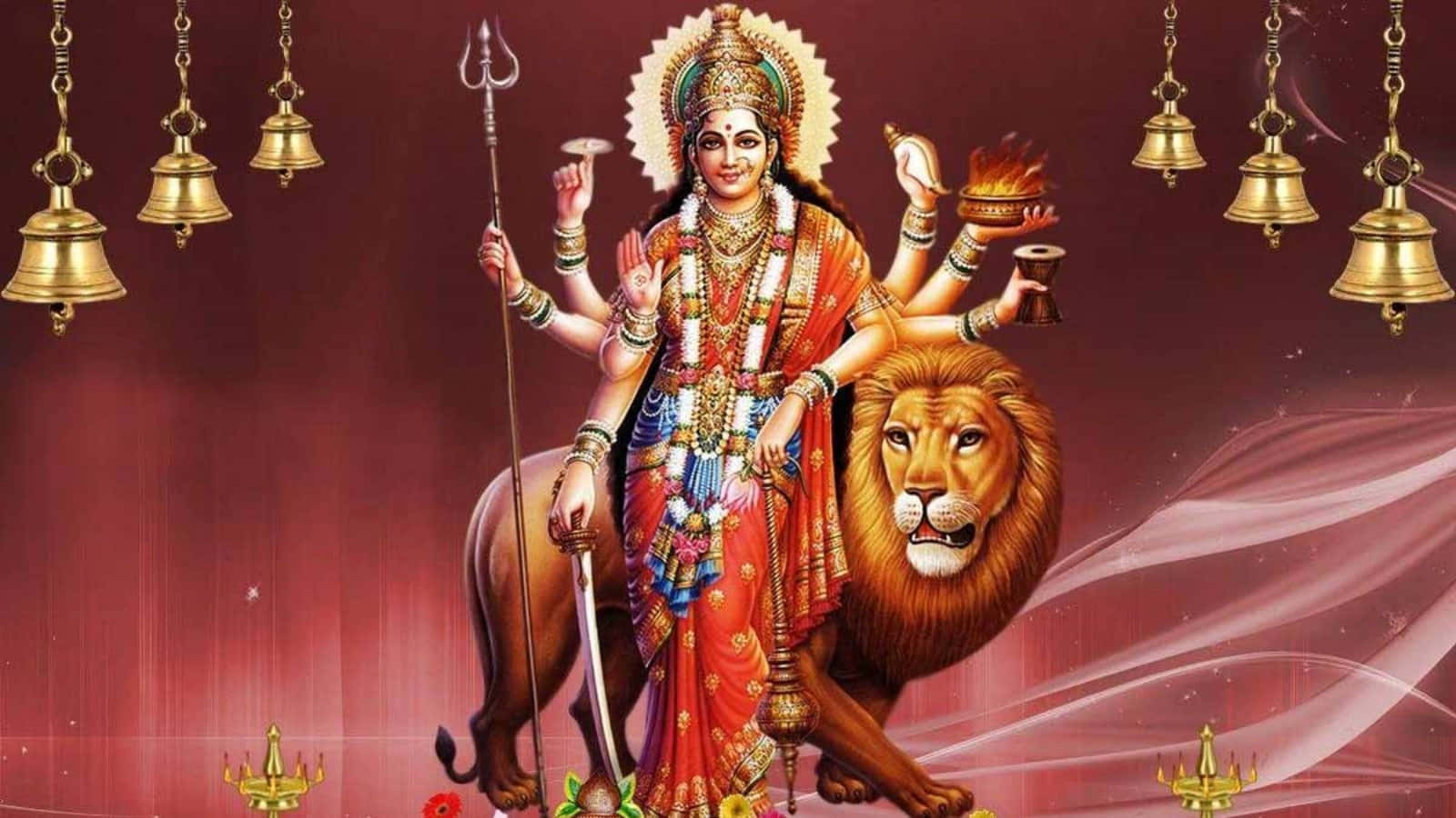 Captivating Divine Representation of Goddess Durga