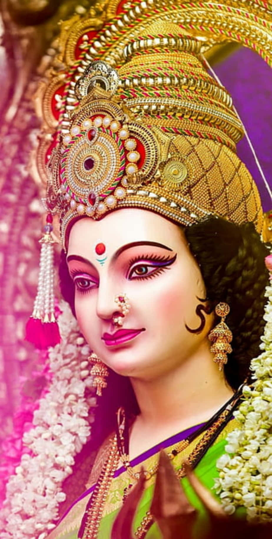 Durga Maa Face Figure Picture