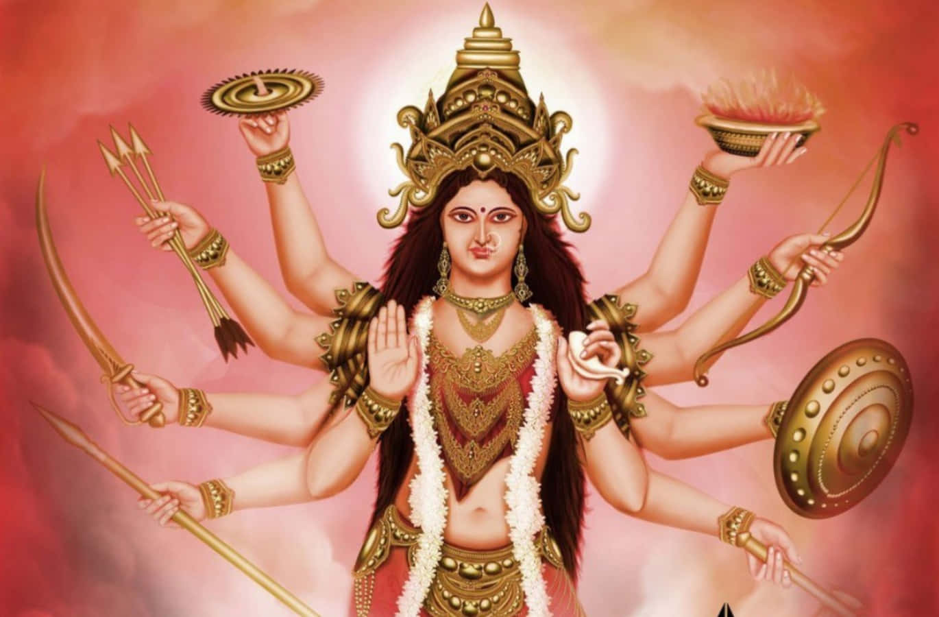 Divine Portrait of Goddess Durga Maa