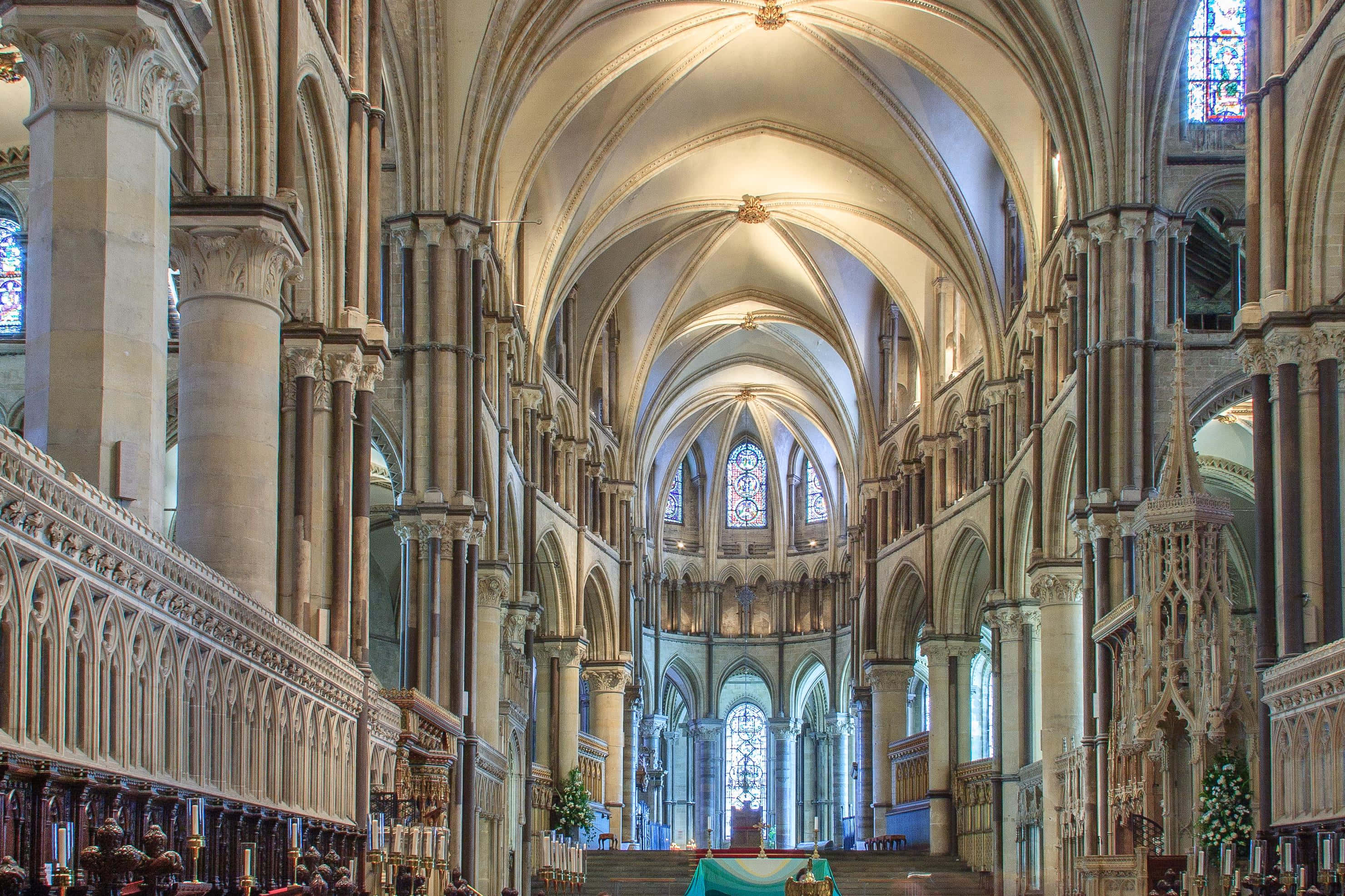 Le Crépuscule Tombe Sur La Cathédrale De Canterbury Fond d'écran