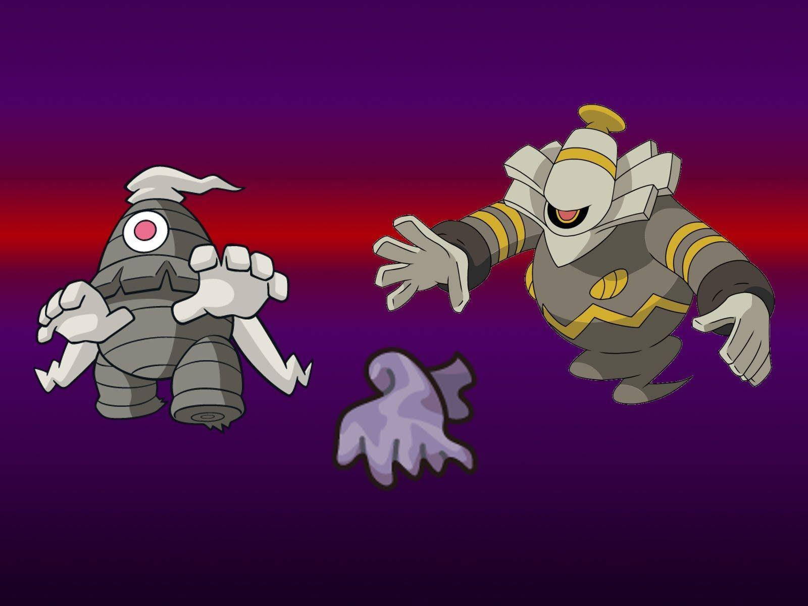 Dusknoir And Dusclops Side-by-side Background