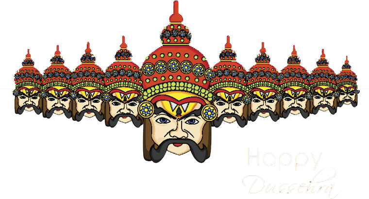 Download Dussehra Festival Ravana Effigies Illustration | Wallpapers.com