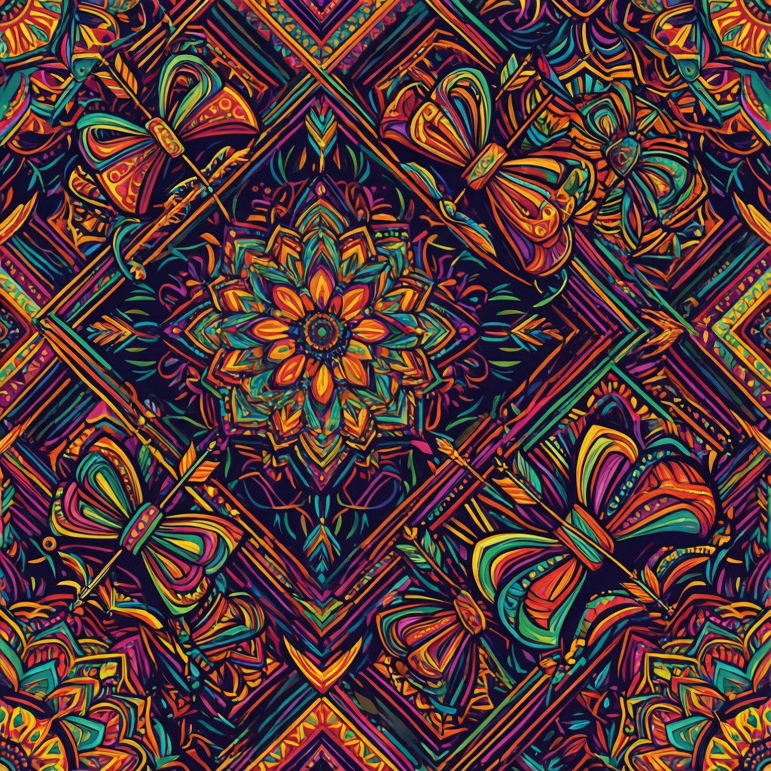 Dussehra Mandala Muster Wallpaper