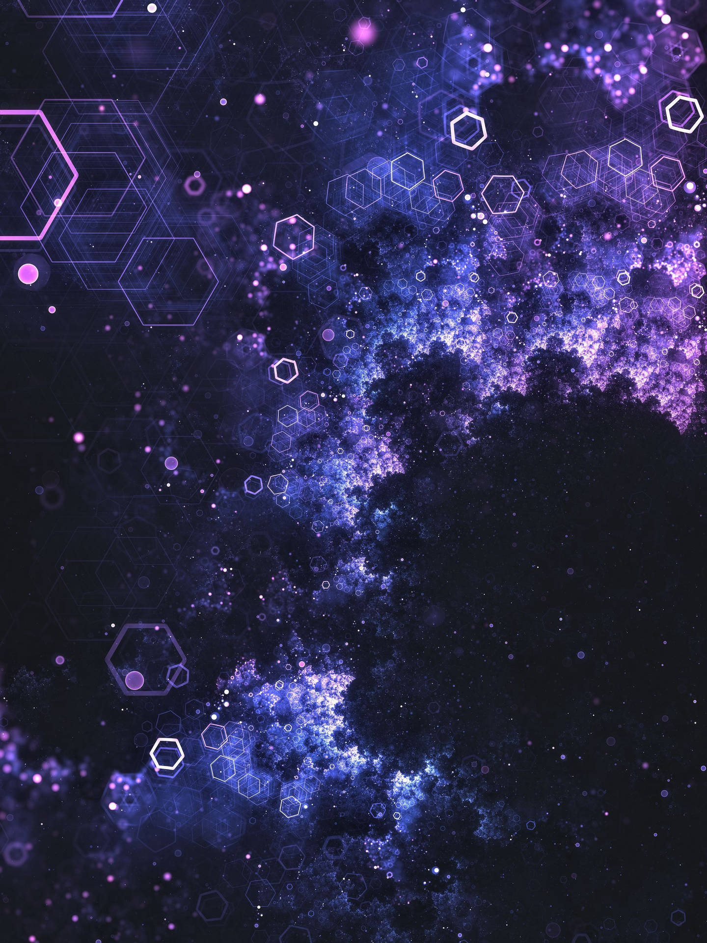 Dust And Clouds Of Purple Hexagon
