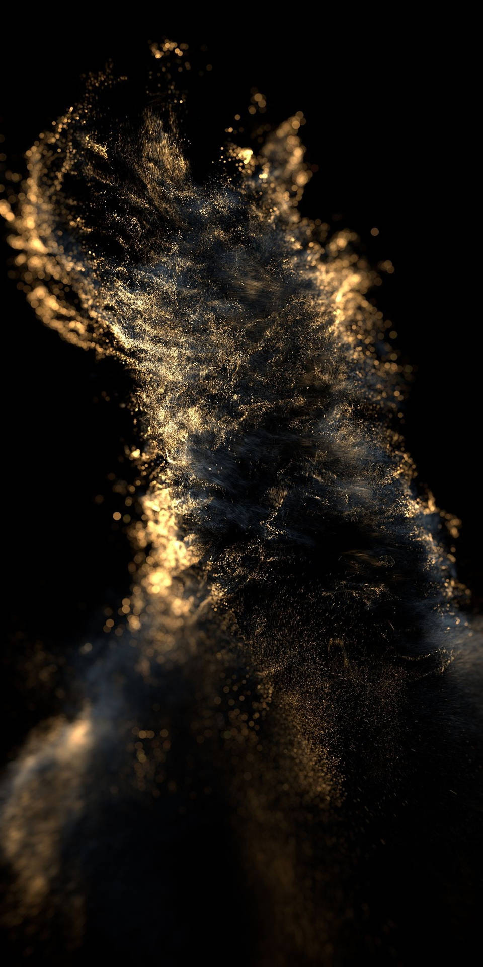 Dust Black And Gold iPhone Wallpaper