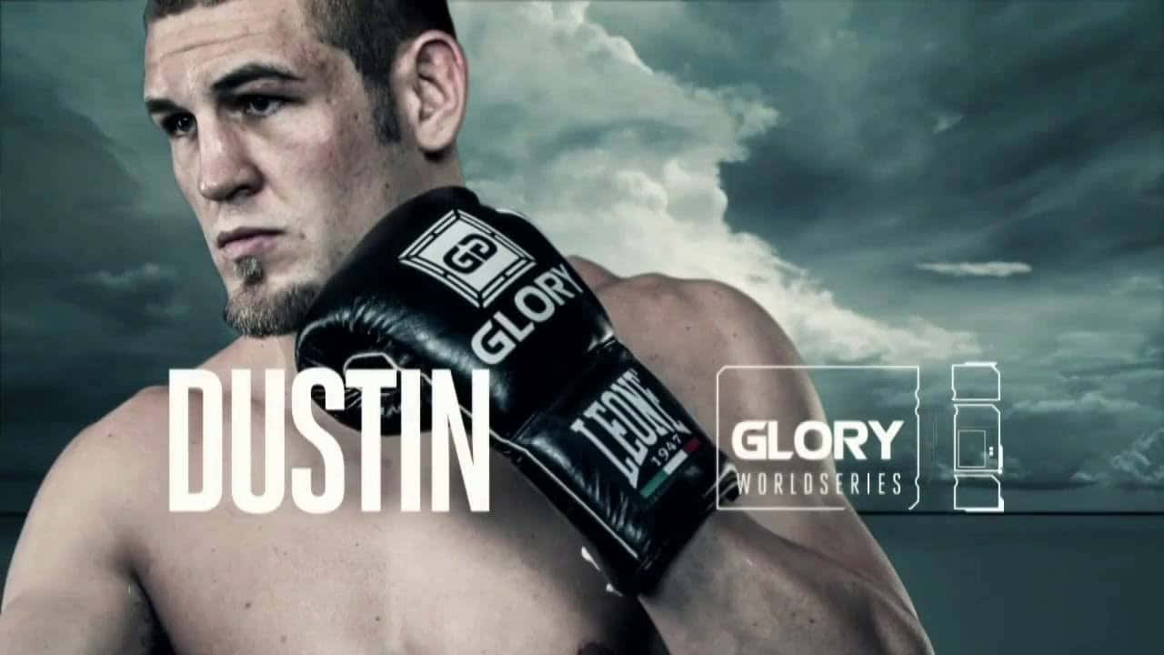 Dustin Jacoby Showing His Fighting Spirit In The Ring. Wallpaper