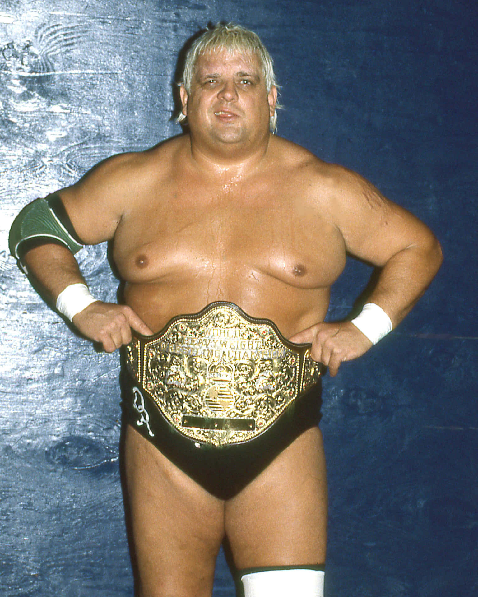Retratode Dusty Rhodes, Campeón Mundial De Pesos Pesados. Fondo de pantalla