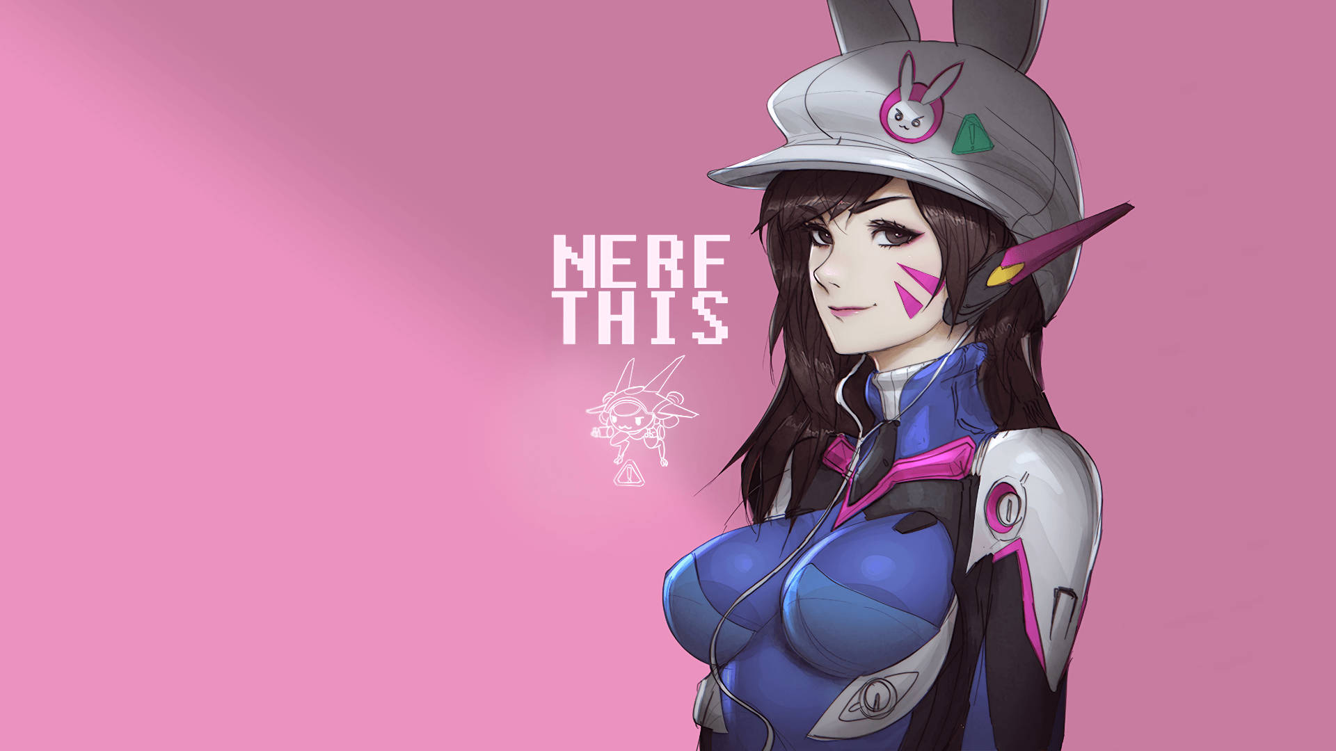 Dva Ready for Action in a Bunny Hat Wallpaper