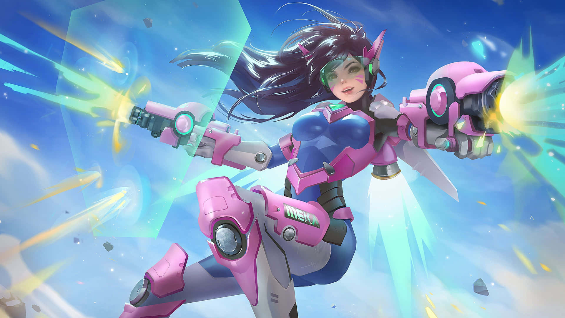 Dva Overwatch Twin Fusion Cannons Wallpaper