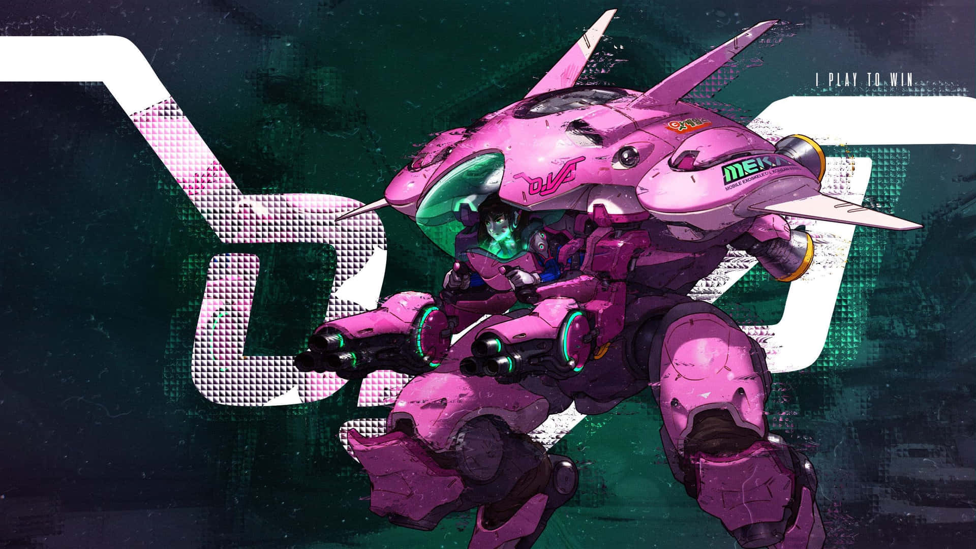 A Pink Robot With A Pink And Black Background Wallpaper